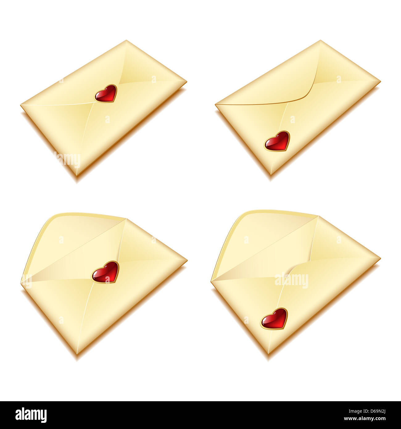 envelope with a heart Stock Photo Alamy