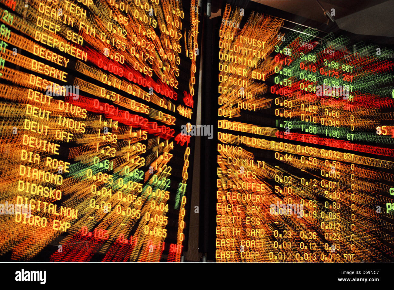 stock exchange,scoreboard,stock price,blackboard Stock Photo