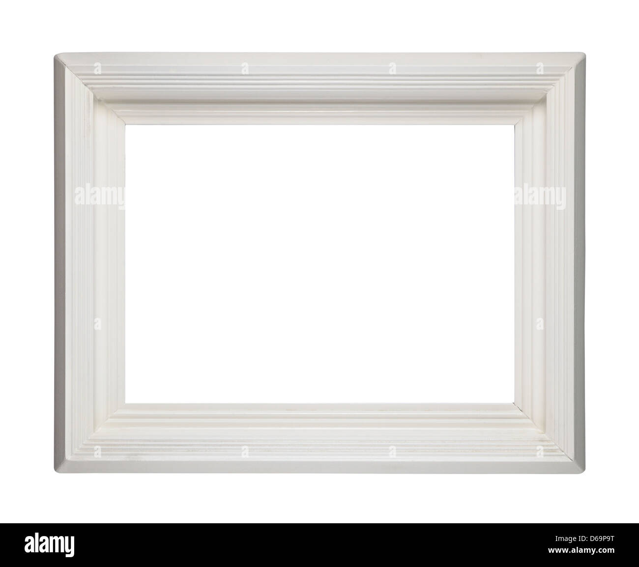 Old wooden picture frame isolated on white background Stock Photo - Alamy