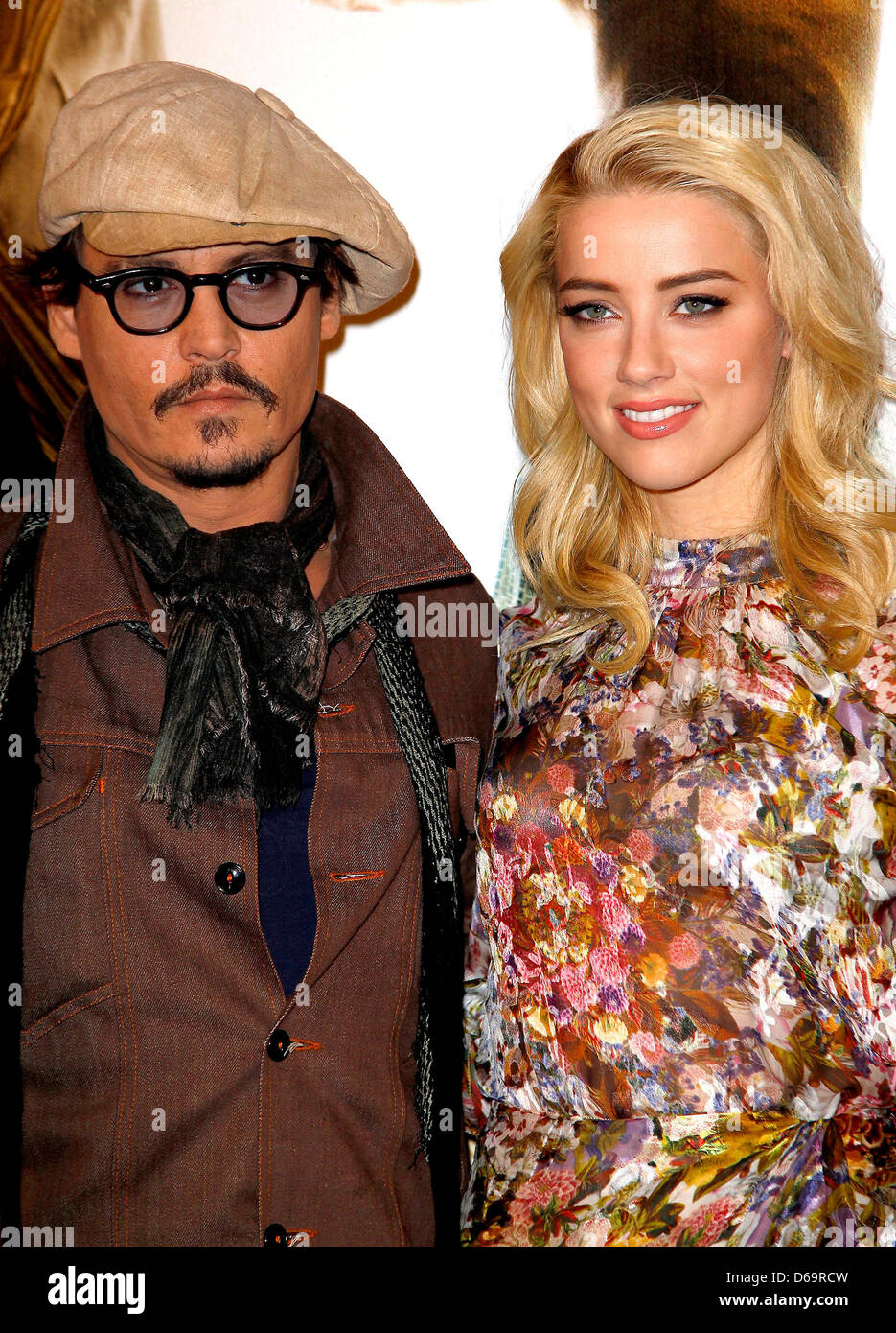 Johnny Depp, Amber Heard 'The The Rum Diary' Photocall held at the