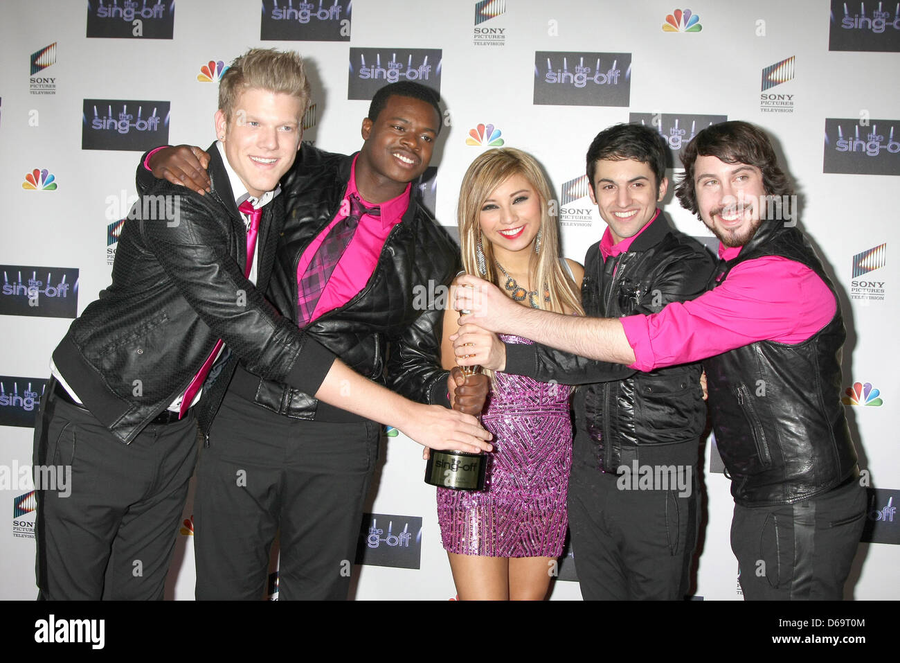 Pentatonix NBC's 'The Sing Off' Live Finale  at Sony Pictures Studio Culver City, California Stock Photo