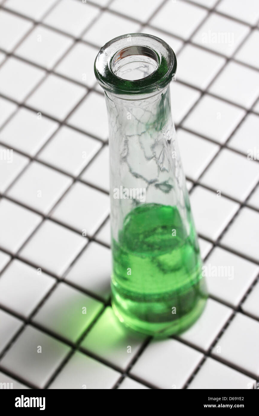 green liquid in a test tube Stock Photo - Alamy