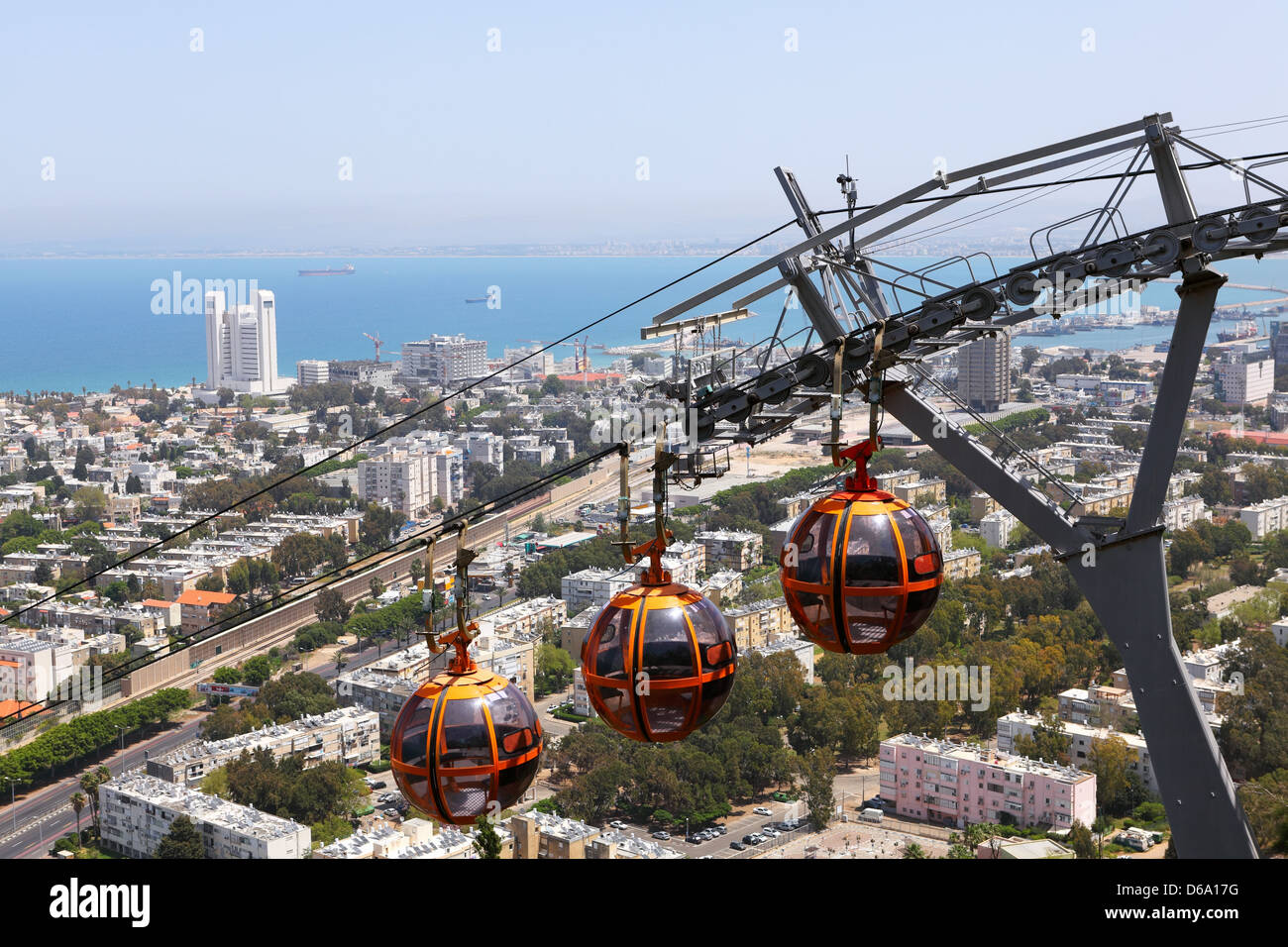 cable car in Haifa Stock Photo Alamy