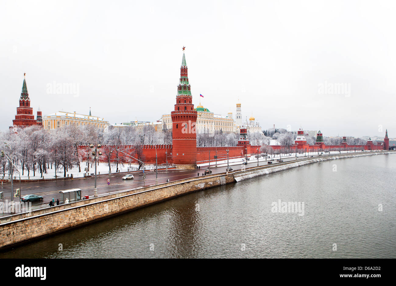 Moscow kremlin and the moskva-river Stock Photo