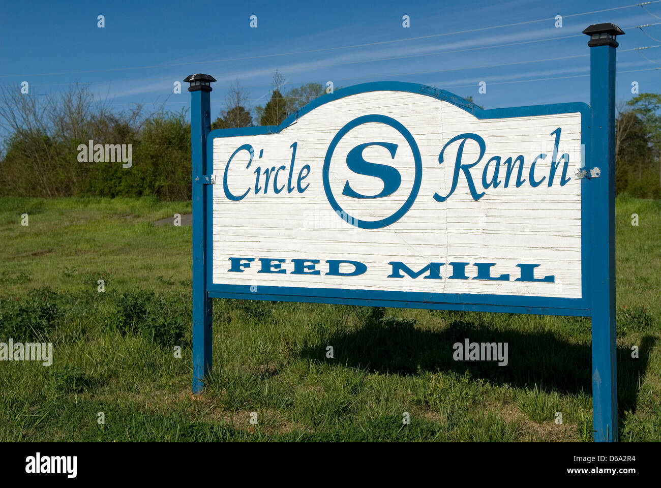 Circle S Ranch Feed Mill sign Richburg South Carolina USA Stock Photo
