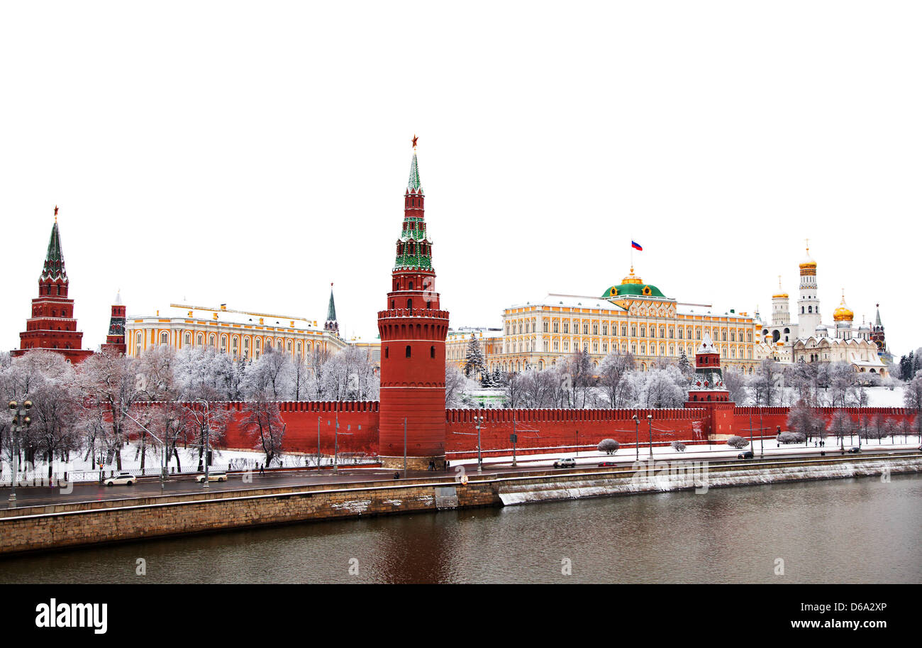 Moscow kremlin and the moskva-river Stock Photo