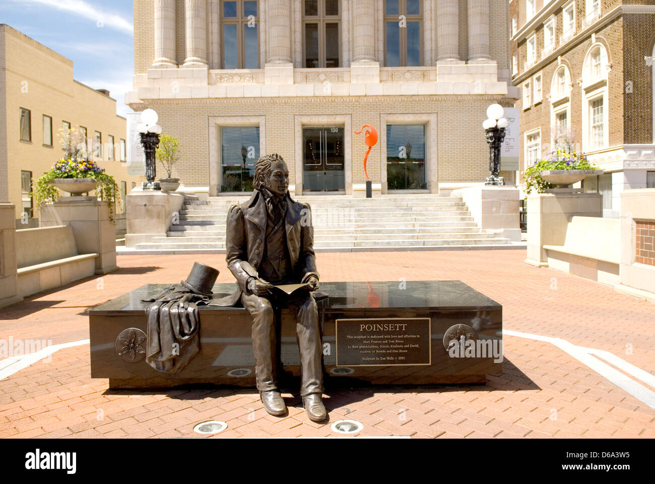 Joel Poinsett statue Greenville SC USA Stock Photo - Alamy