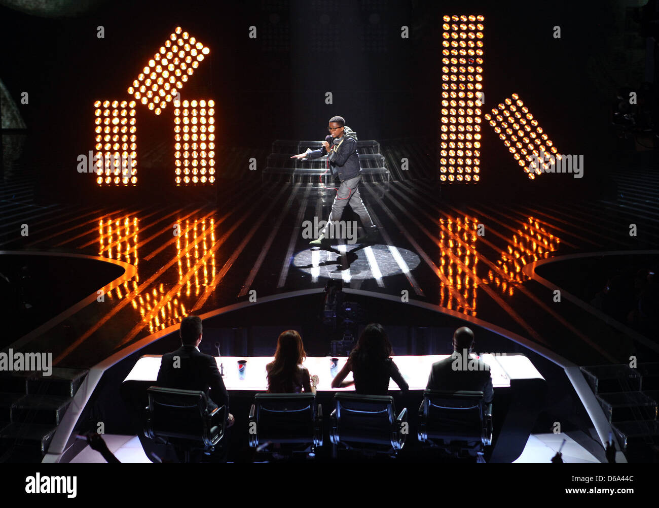 Astro 'The X Factor USA' top 10 live performance show Los Angeles, California Stock Photo
