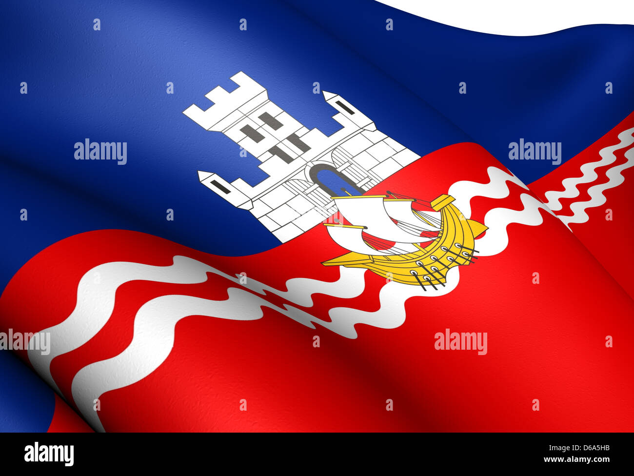 Flag of Belgrade Stock Photo - Alamy