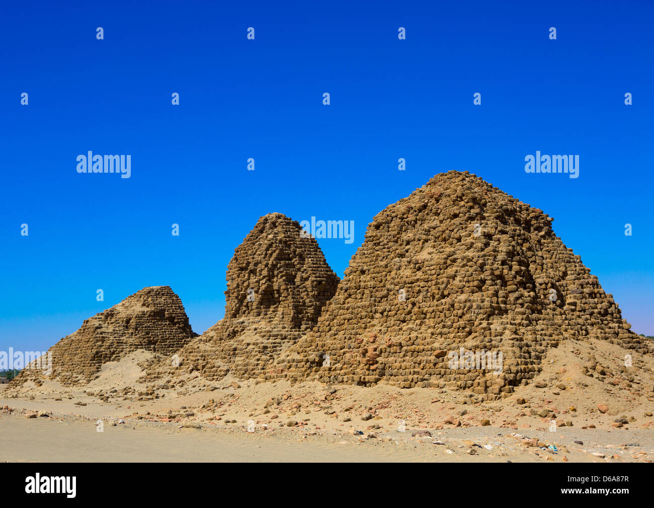 Royal Pyramids Of Napata, Nuri, Sudan Stock Photo