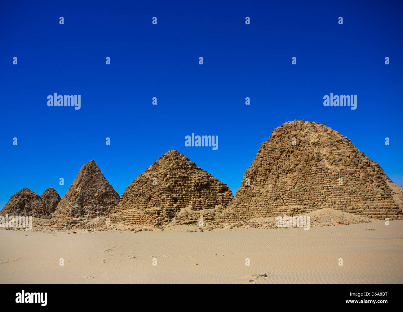 Royal Pyramids Of Napata, Nuri, Sudan Stock Photo
