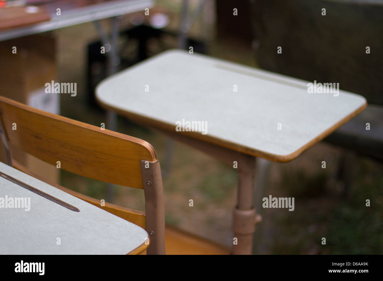 School desk for sale Stock Photo Alamy