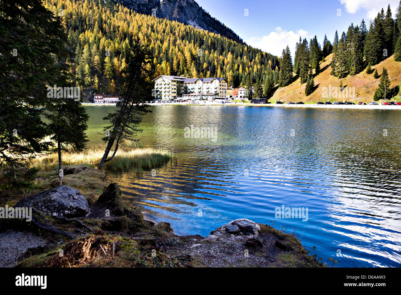 Lago di Dobiacco Stock Photo