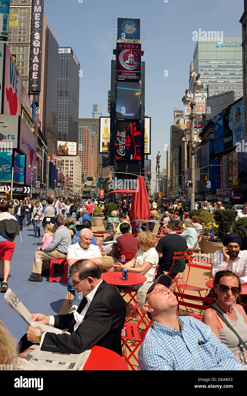 times square new york summer Stock Photo