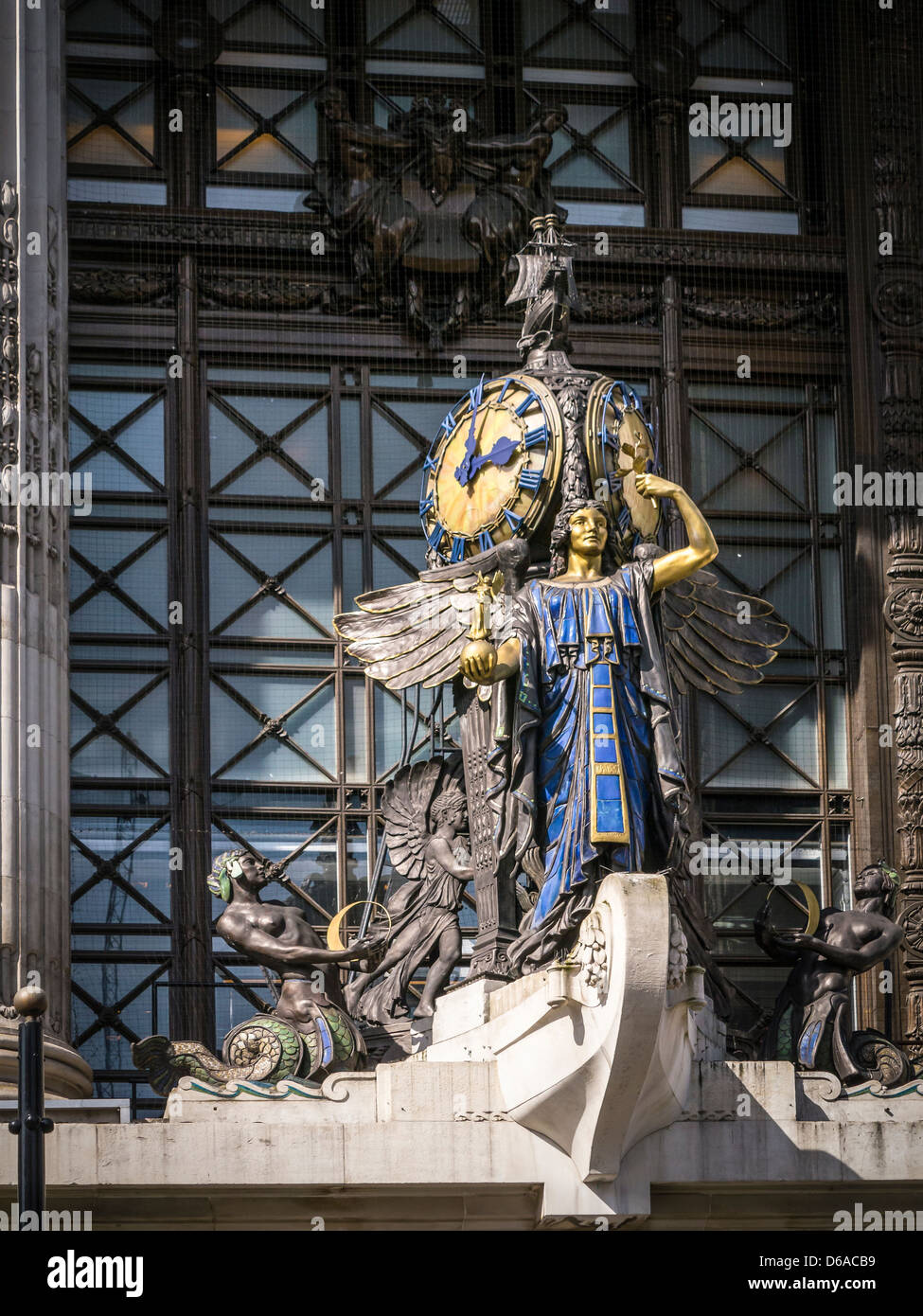 The Queen of Time statue, Selfridges store Oxford street, London, UK