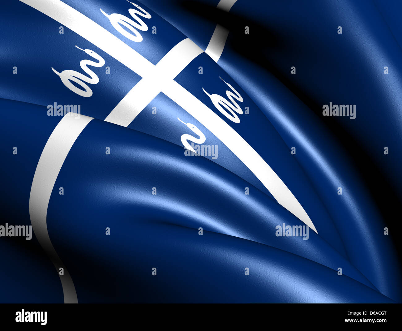 Flag of Martinique. Close up Stock Photo Alamy