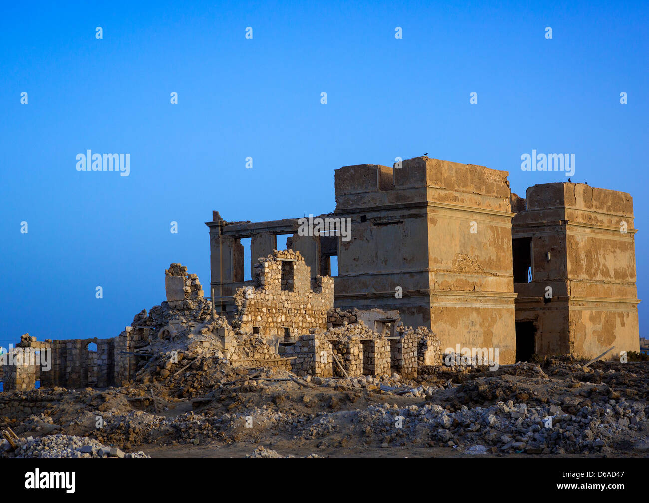 Ruined national bank suakin sudan stock photo alamy