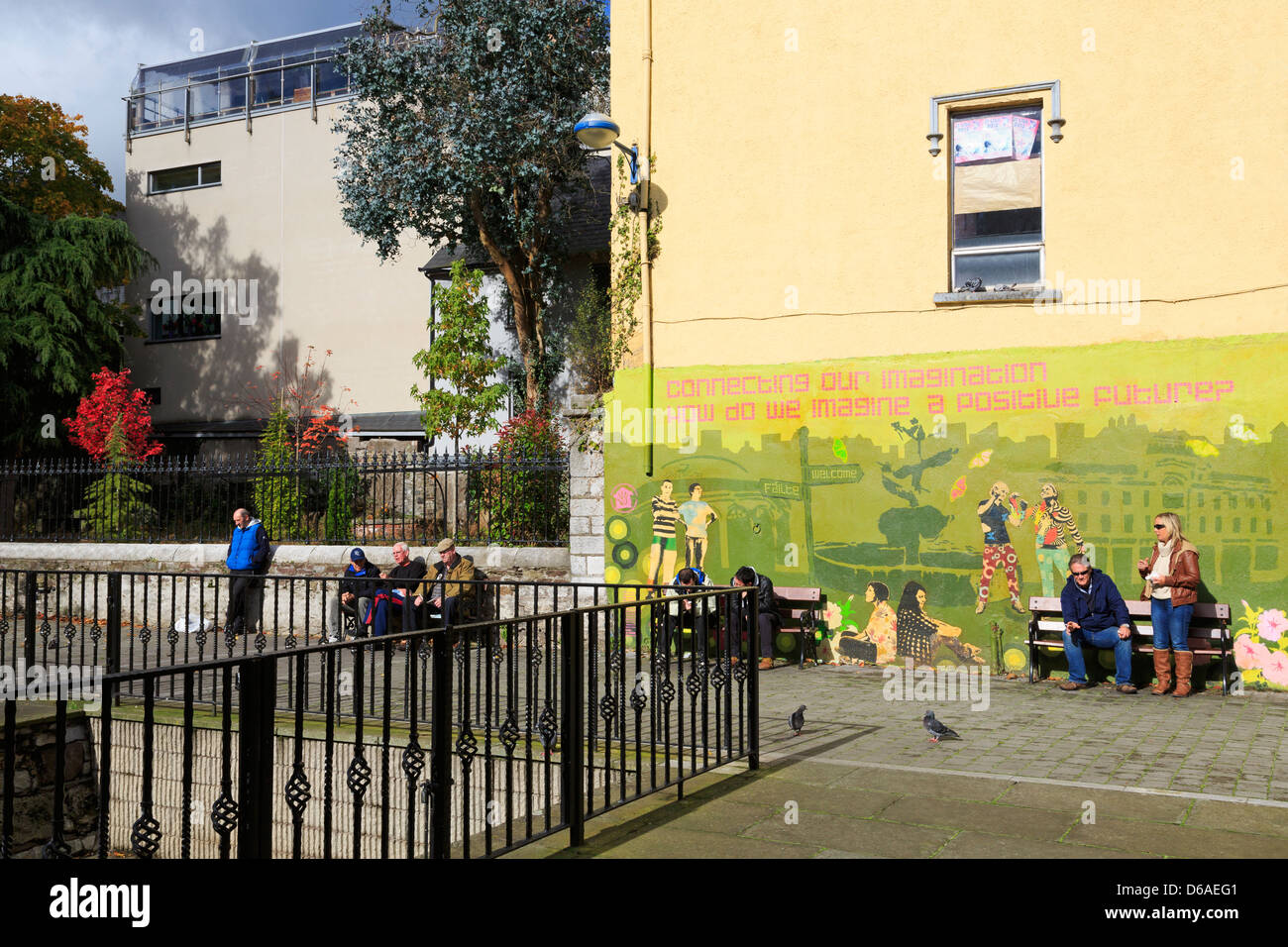 Mural in Bishop Lucey Park,Cork City,County Cork,Munster,Ireland,Europe Stock Photo