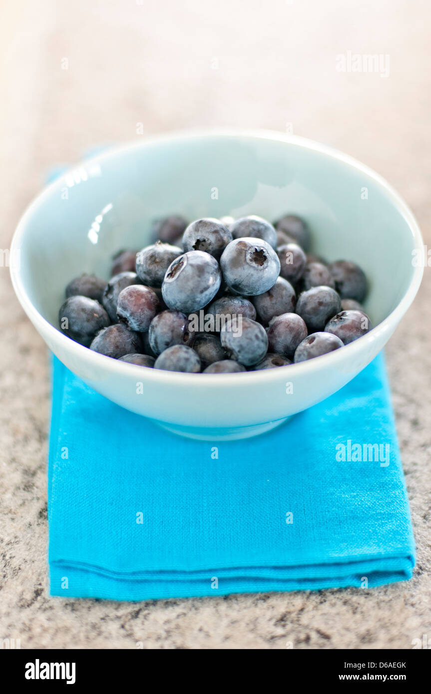 Blueberries in Bowl Stock Photo Alamy