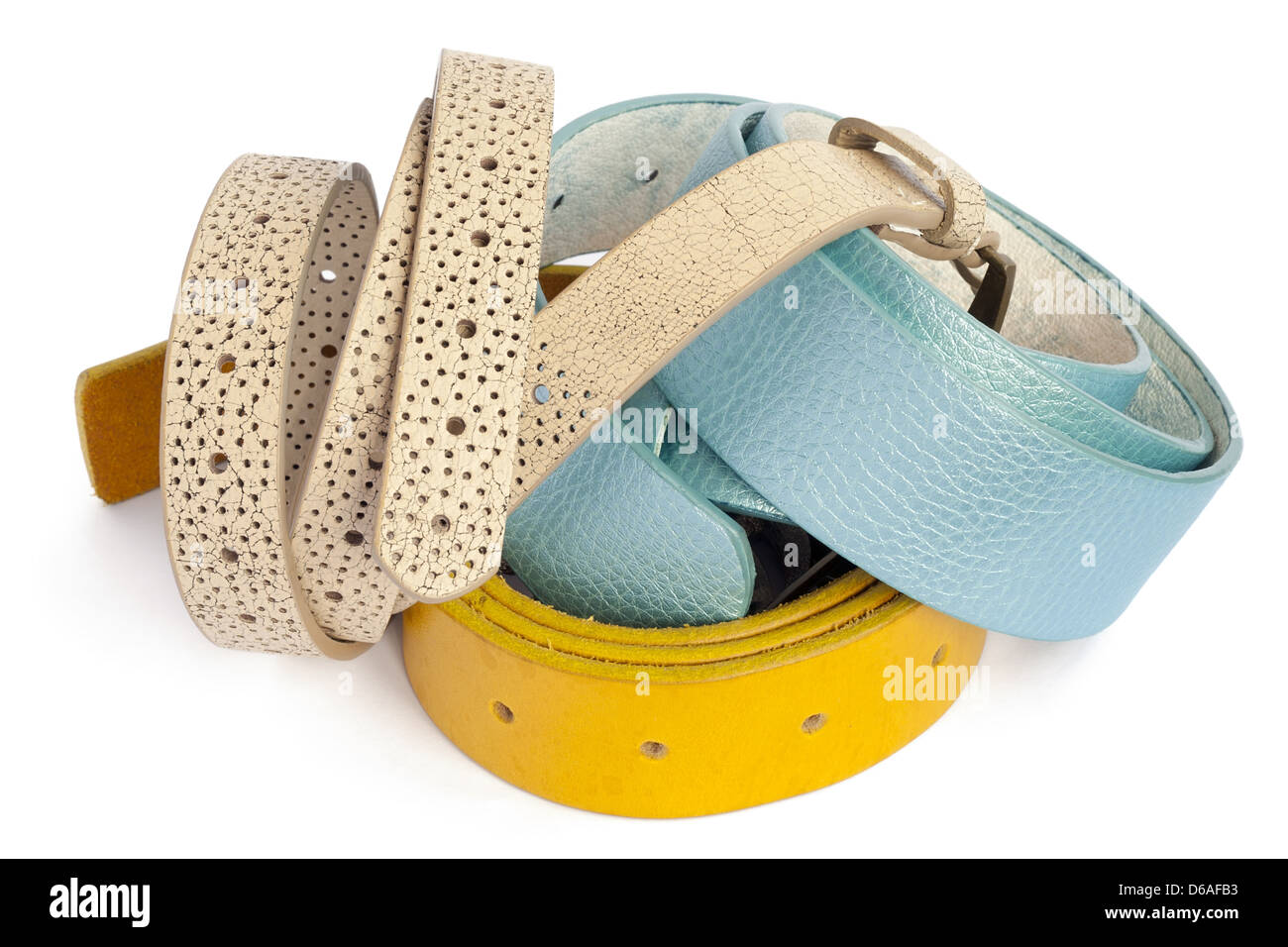 female leather belts Stock Photo
