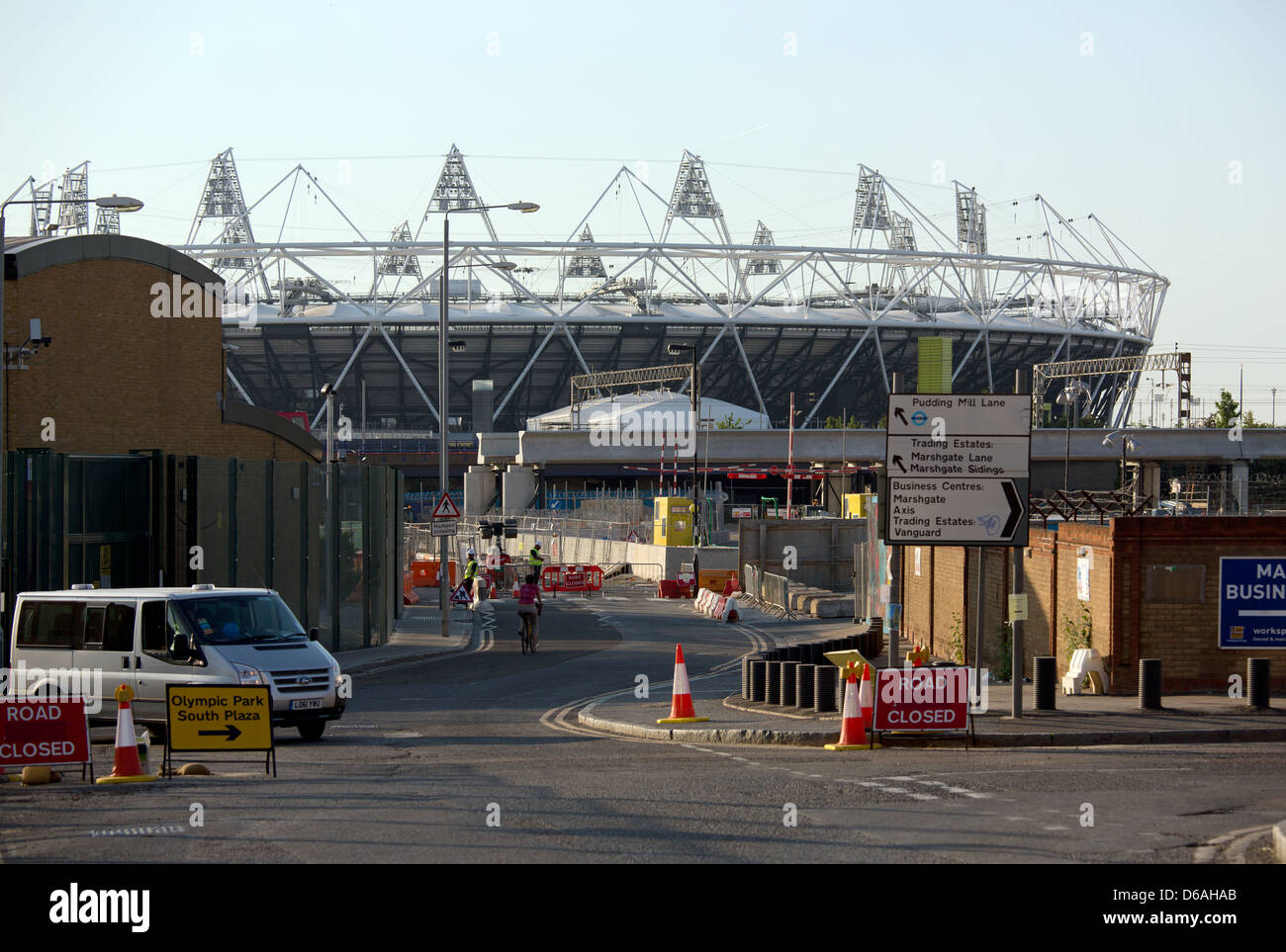 London, United Kingdom, look at the new Olympic Stadium, north side