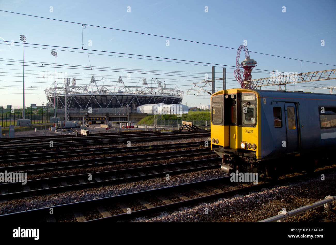 London, United Kingdom, look at the new Olympic Stadium, north side