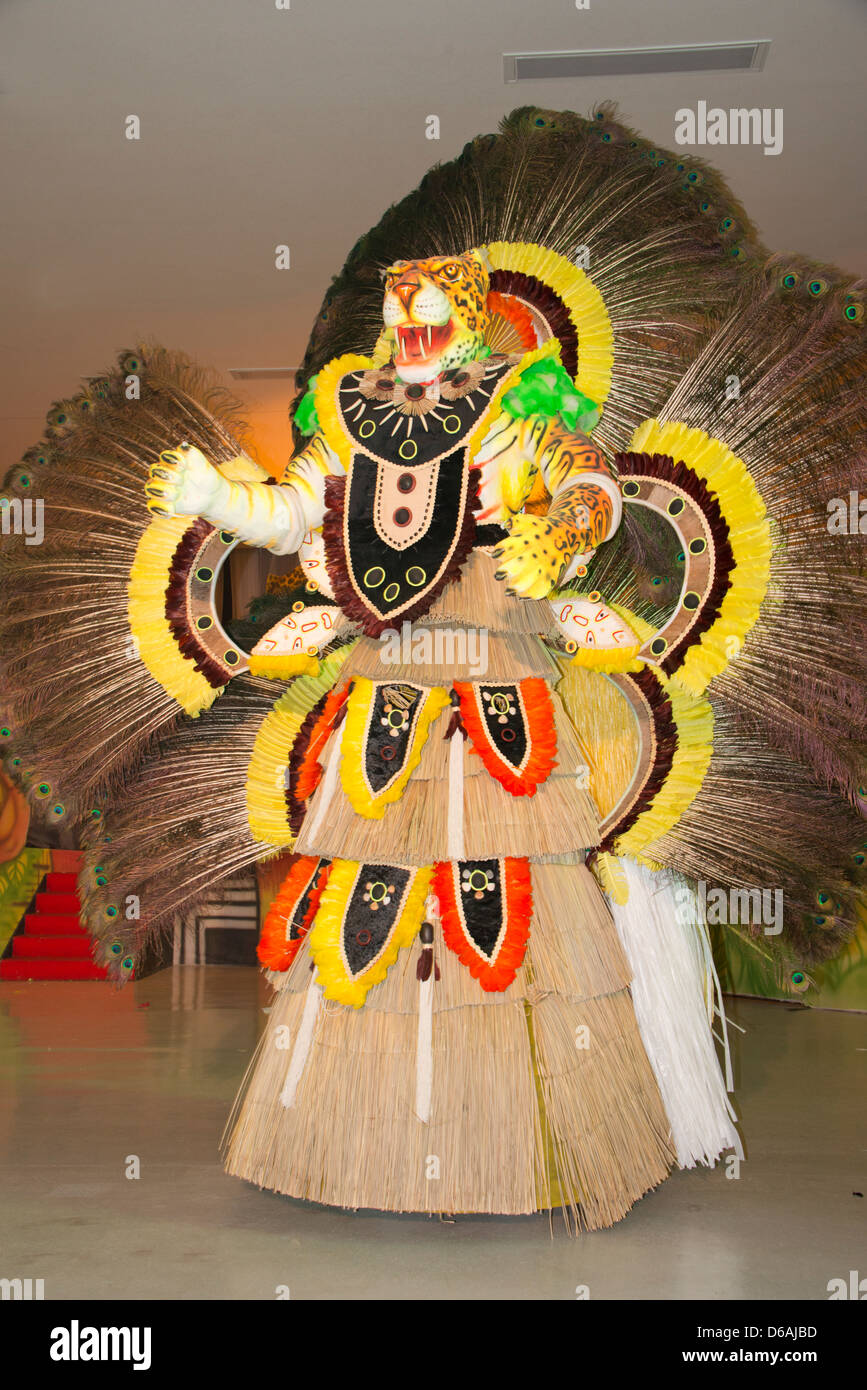 Brazil, Amazon, Parintins. Boi Bumba Folkloric Show. Parintins hosts annual Boi Bumba Festival, largest festival in Amazonas. Stock Photo