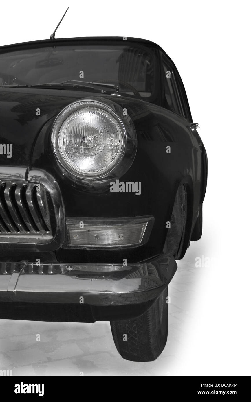 A part of vintage car isolated over white Stock Photo - Alamy