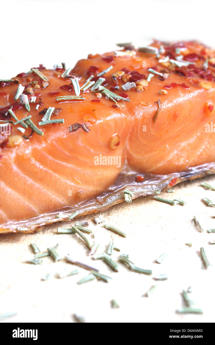 smoked salmon fillet Stock Photo - Alamy