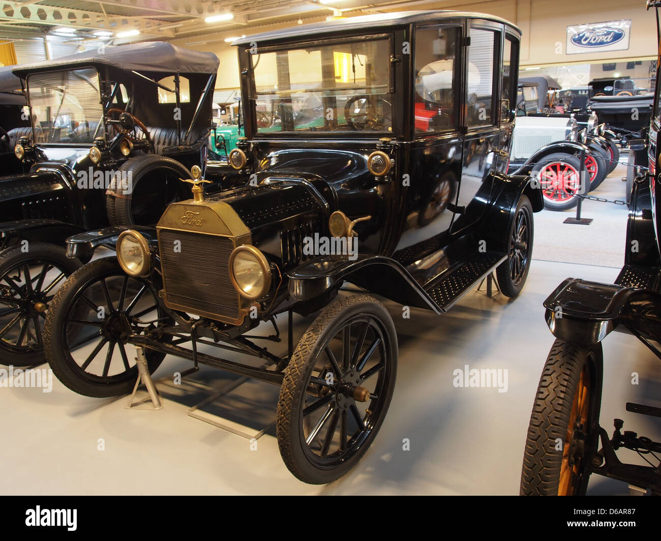 The 1916 Ford T Centodor is a unique variation of the classic Ford Model T. Known for its durability and innovation, this version features a special body design and a powerful engine that made it a key player in early automotive history. Stock Photo