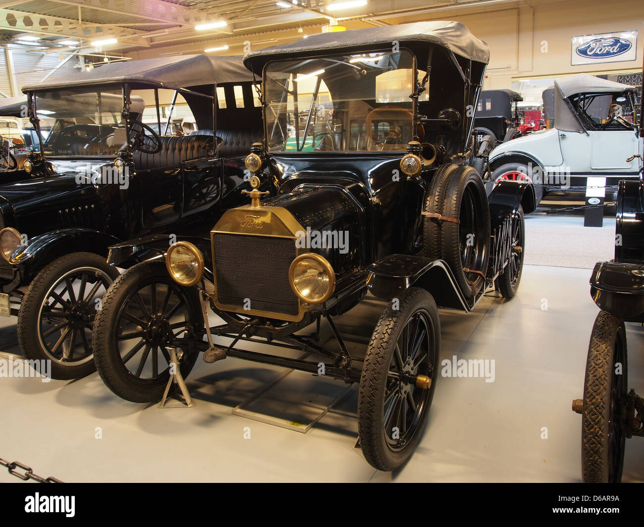 The 1916 Ford T Runabout is an early Ford model, part of the Model T family. Known for its affordability and simple design, it became one of the most popular vehicles of its time. Stock Photo