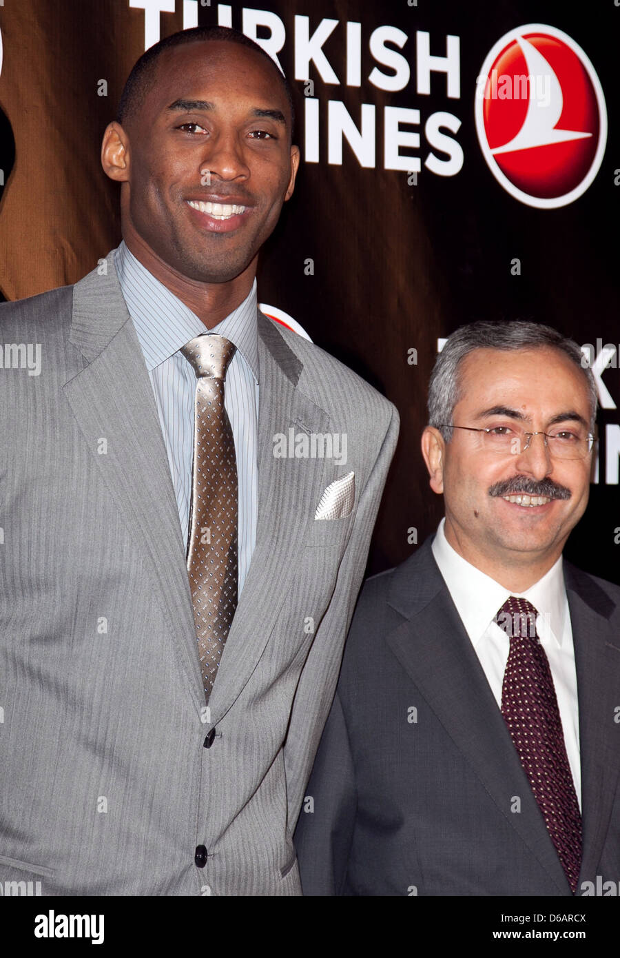 Kobe Bryant and guest Kobe Bryant and Turkish Airlines Red Carpet Celebration for the Launch of the New Service from LA to Stock Photo