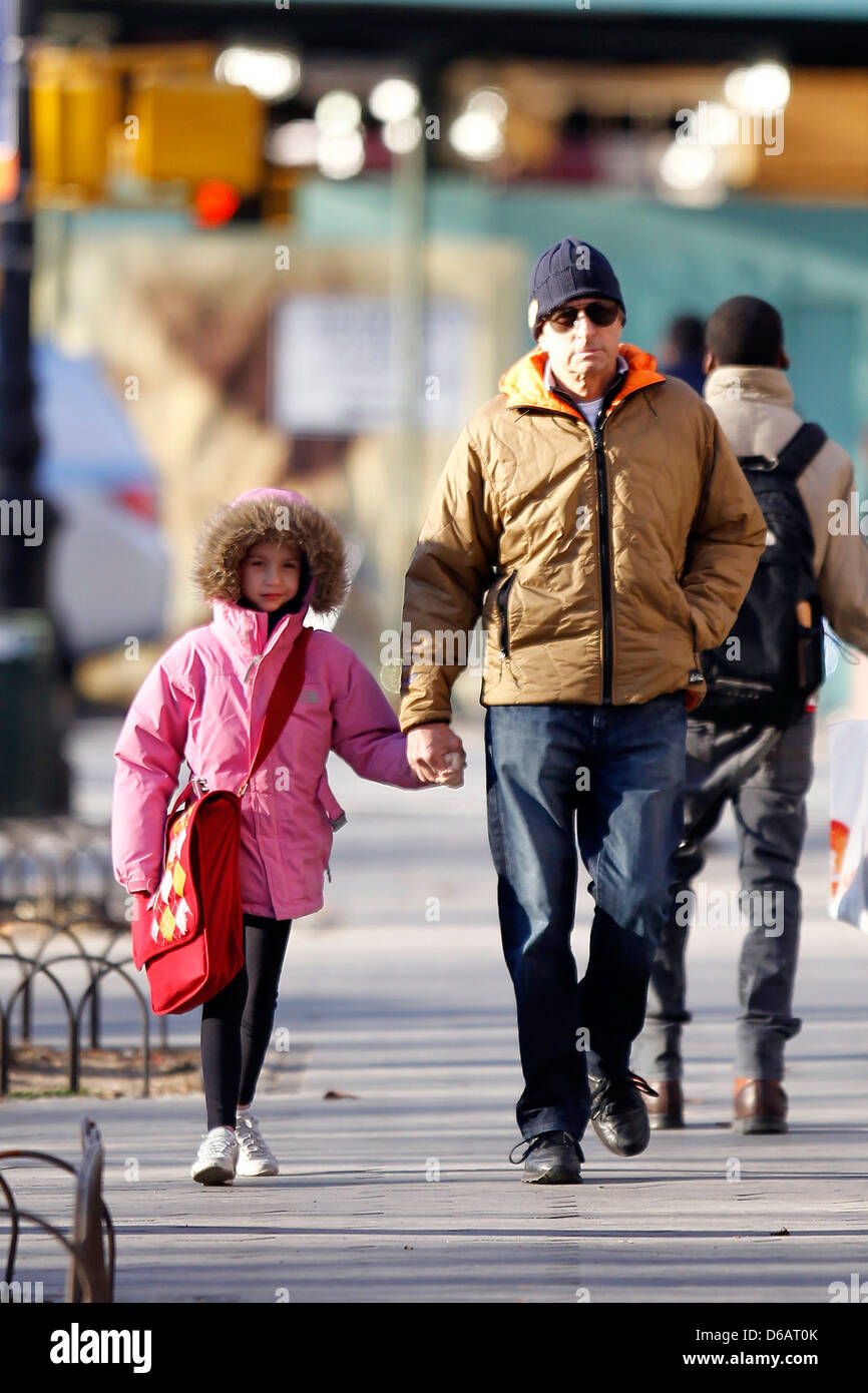 Michael Douglas walks his daughter, Carys Zeta Douglas, to school New