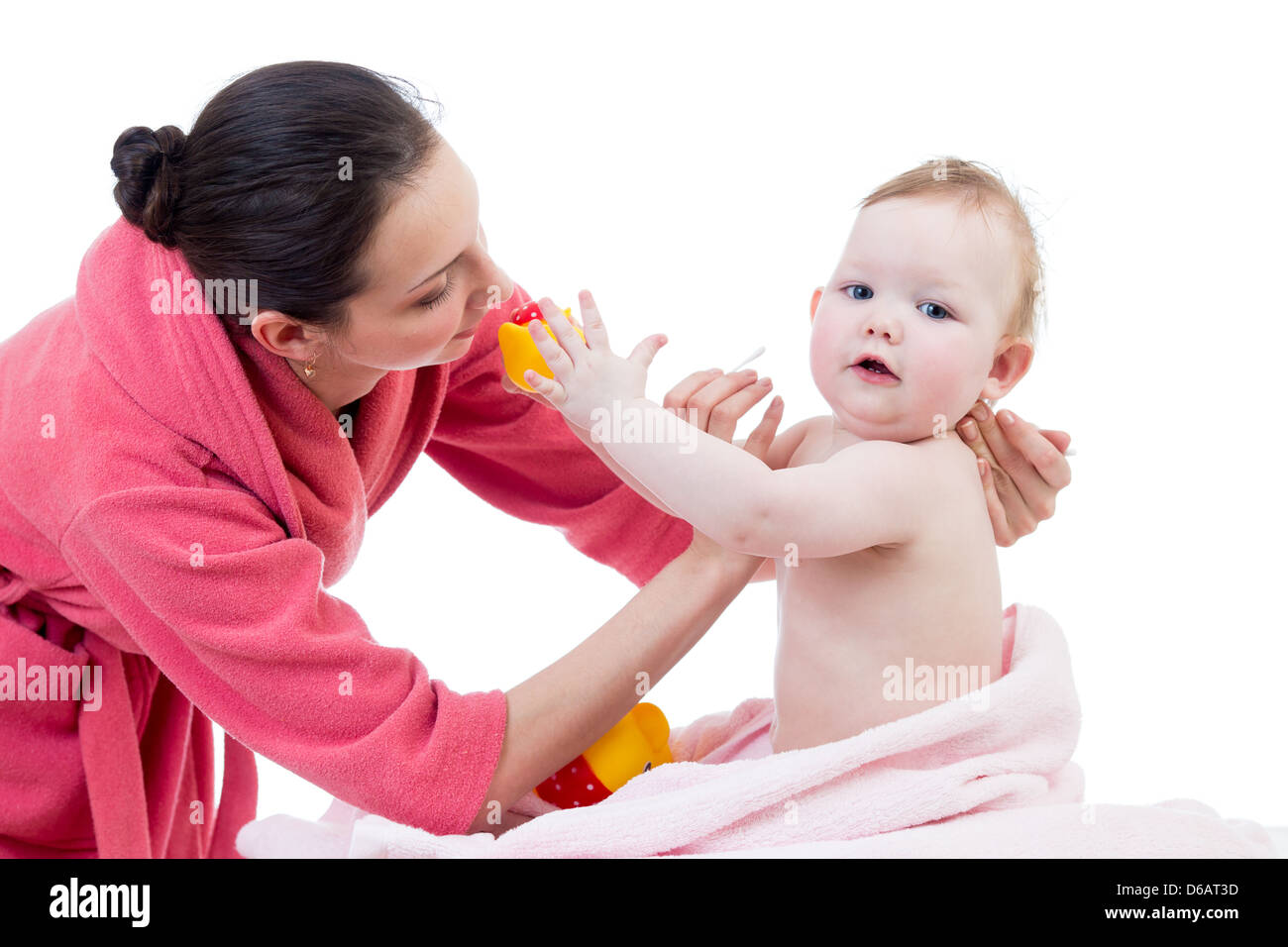 baby hygiene after bathing Stock Photo