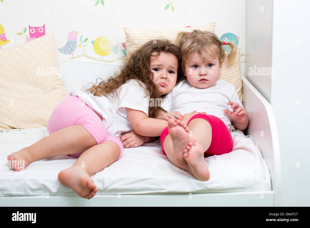 two sisters kids Stock Photo