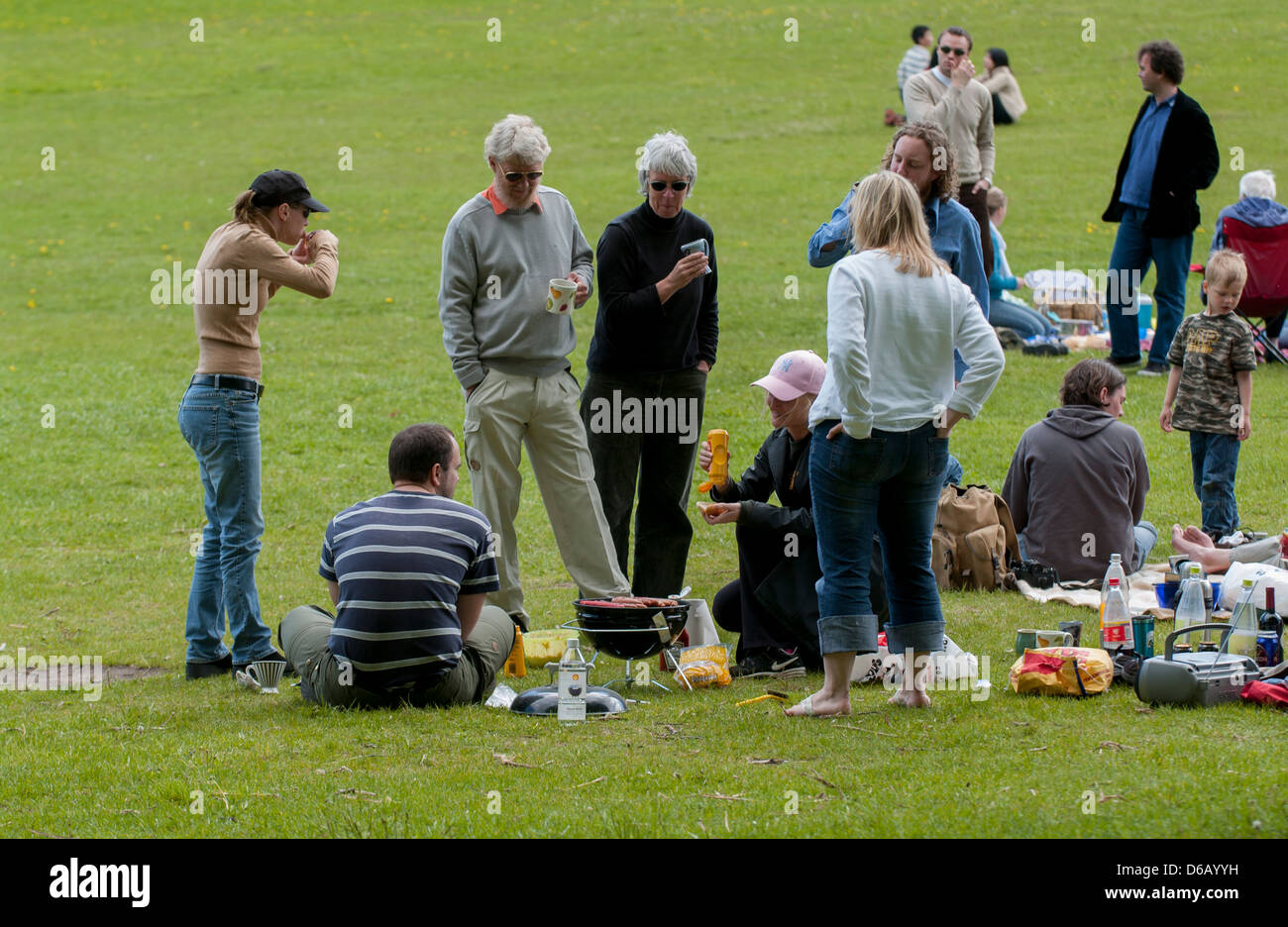 Picnic with friends Stock Photo