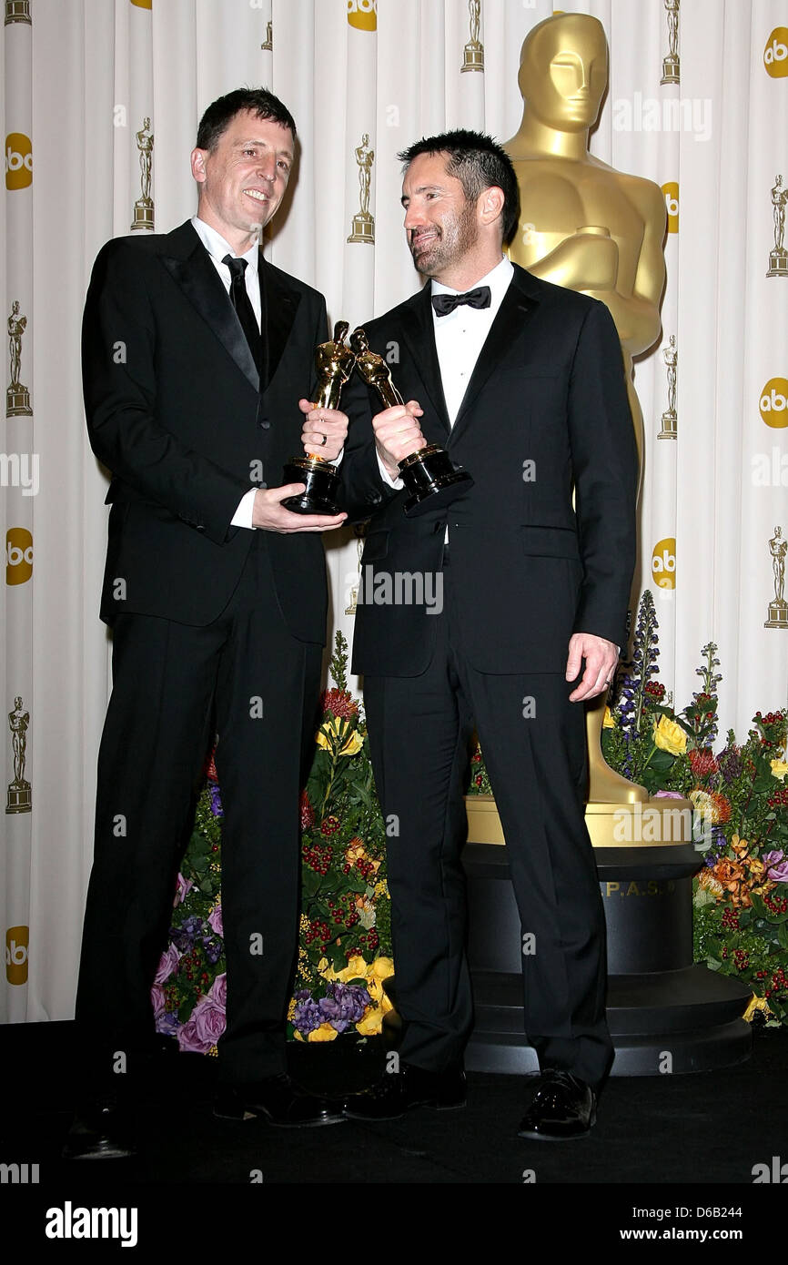 Atticus Ross and Trent Reznor 83rd Annual Academy Awards (Oscars) held at the Kodak Theatre - Press Room Los Angeles, Stock Photo