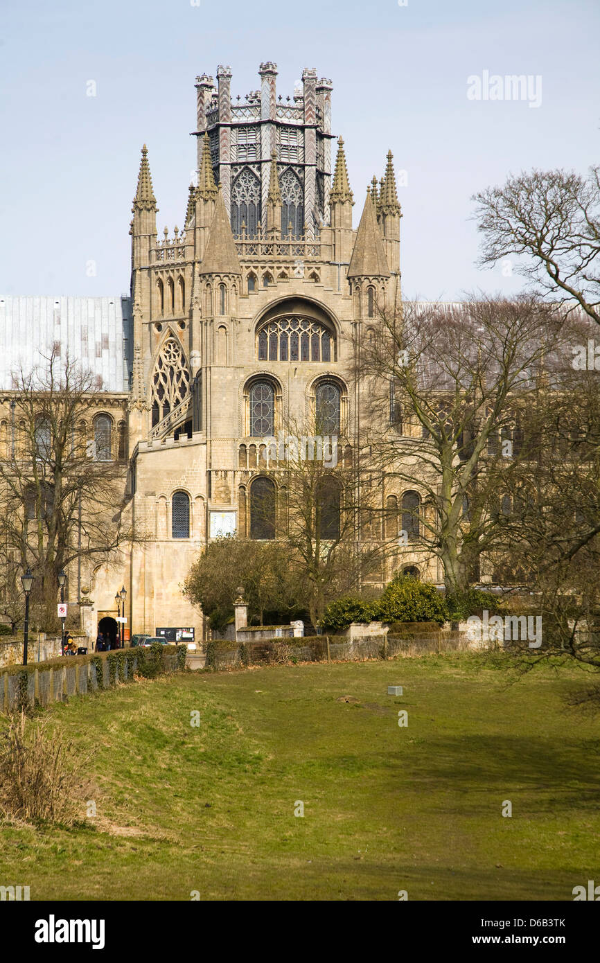 The octagonal Lantern tower of Ely cathedral, Cambridgeshire, England Stock Photo