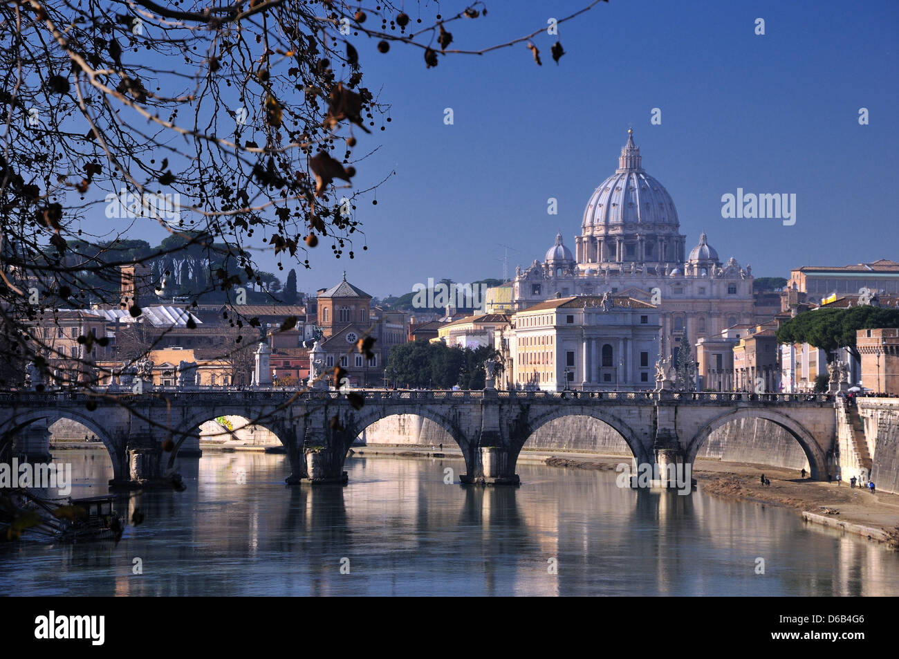 Roma San Pietro e Ponte sant'angelo italy  by andrea quercioli Stock Photo