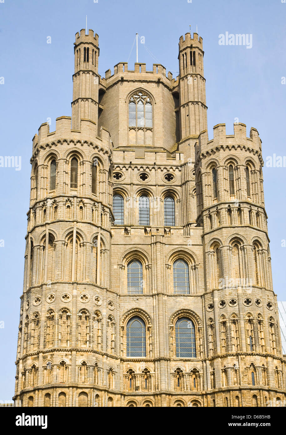 The West tower of Ely cathedral, Cambridgeshire, England Stock Photo ...