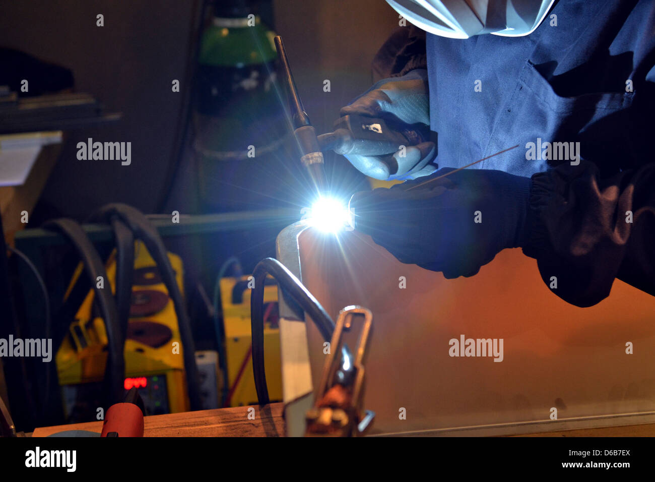 welder; welding; metalwork; male; masculine; m garment; dress; dressing