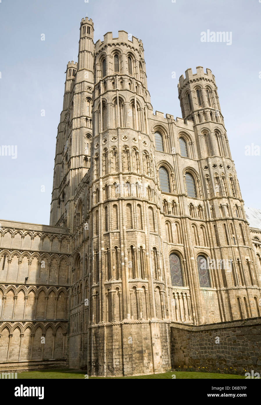 The West tower of Ely cathedral, Cambridgeshire, England Stock Photo ...