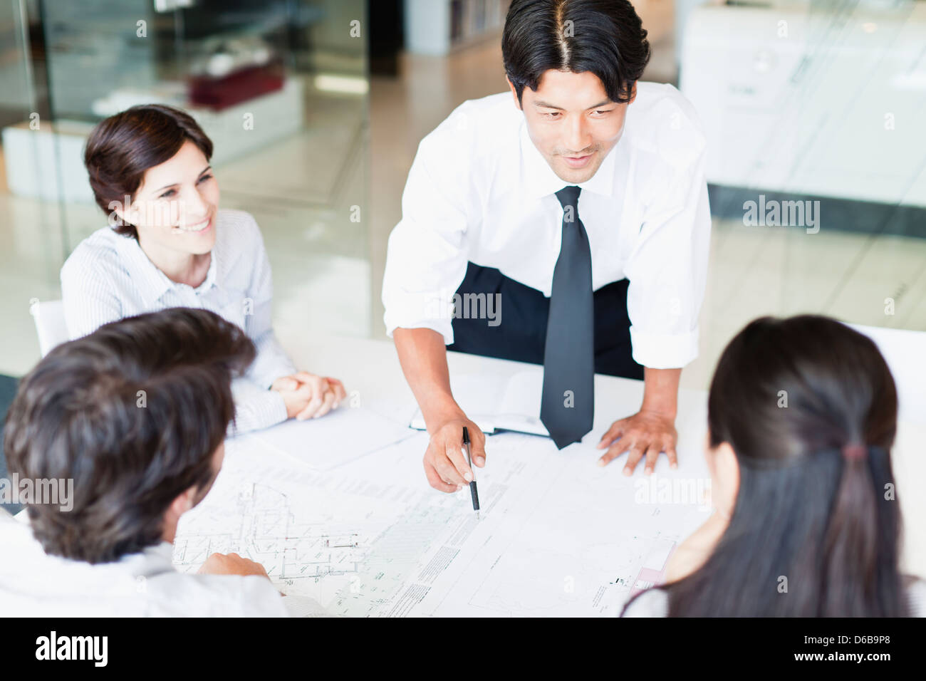 Business people talking in meeting Stock Photo
