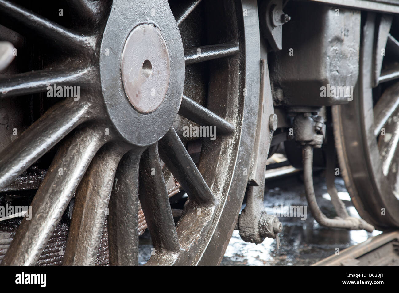 Steam Train Wheels Stock Photo