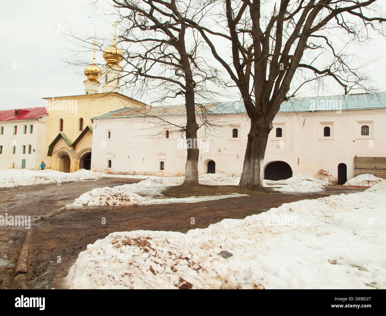 View of Tikhvin Uspensky monastery, Russia Stock Photo
