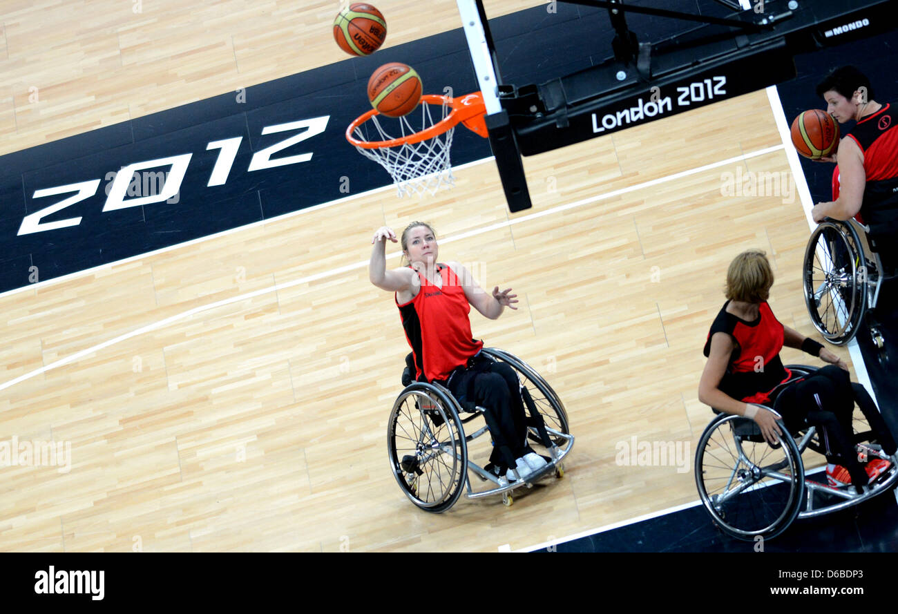 The women's wheelchair basketball team of Germany is seen during a
