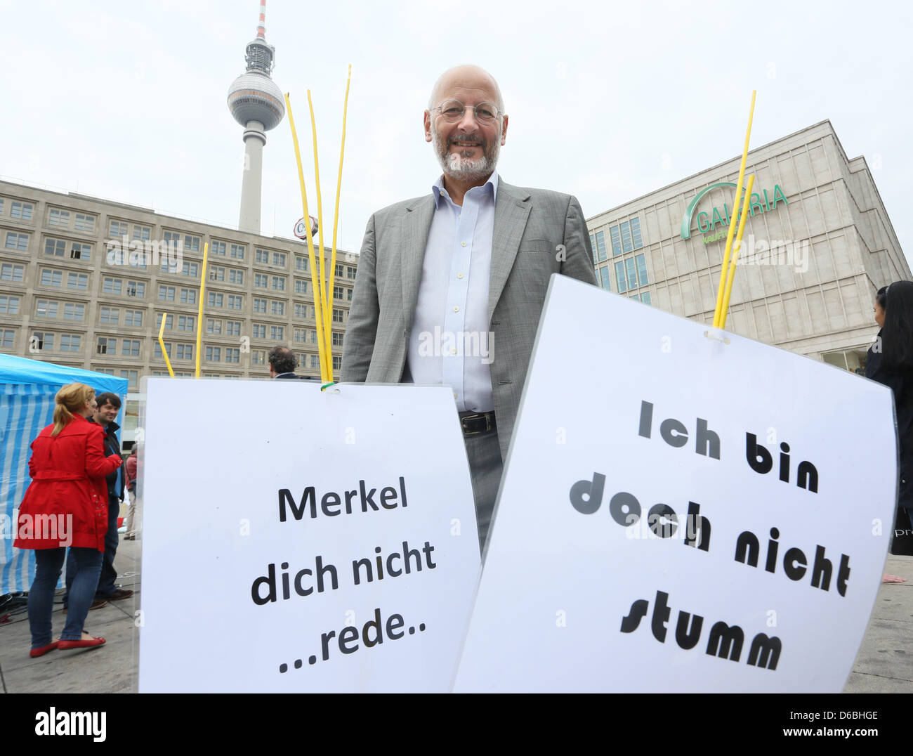 Peter Bradley, director of the Speakers' Corner Trust, stands on
