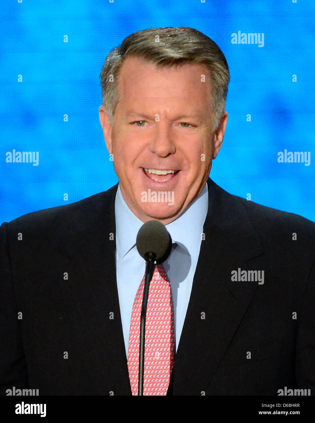 Bob White, Chairman, Romney-Ryan Campaign, makes remarks at the 2012 Republican National Convention in Tampa Bay, Florida on Thursday, August 30, 2012. .Credit: Ron Sachs / CNP.(RESTRICTION: NO New York or New Jersey Newspapers or newspapers within a 75 mile radius of New York City) Stock Photo