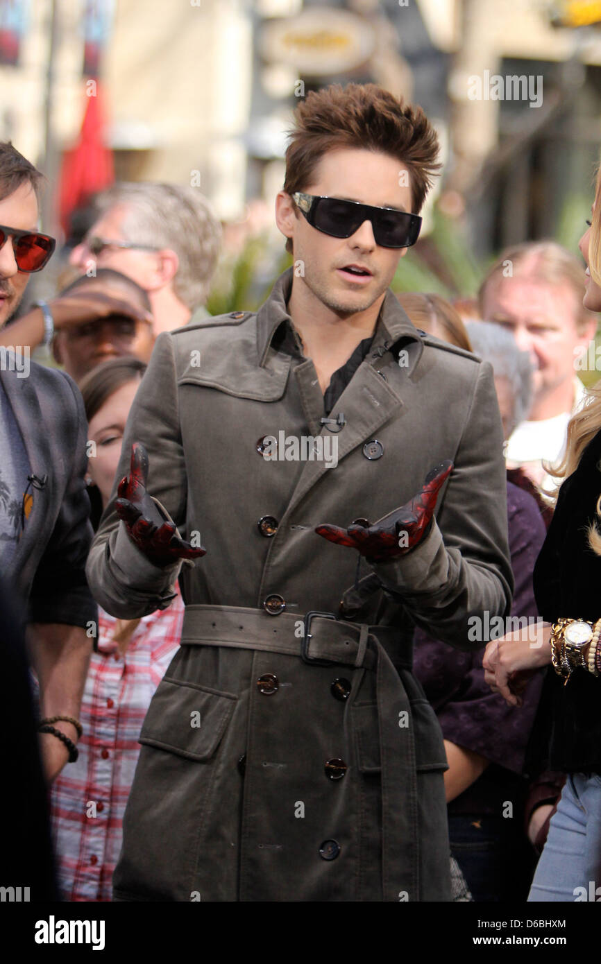 Jared Leto The band 30 Seconds to Mars films an interview entertainment ...