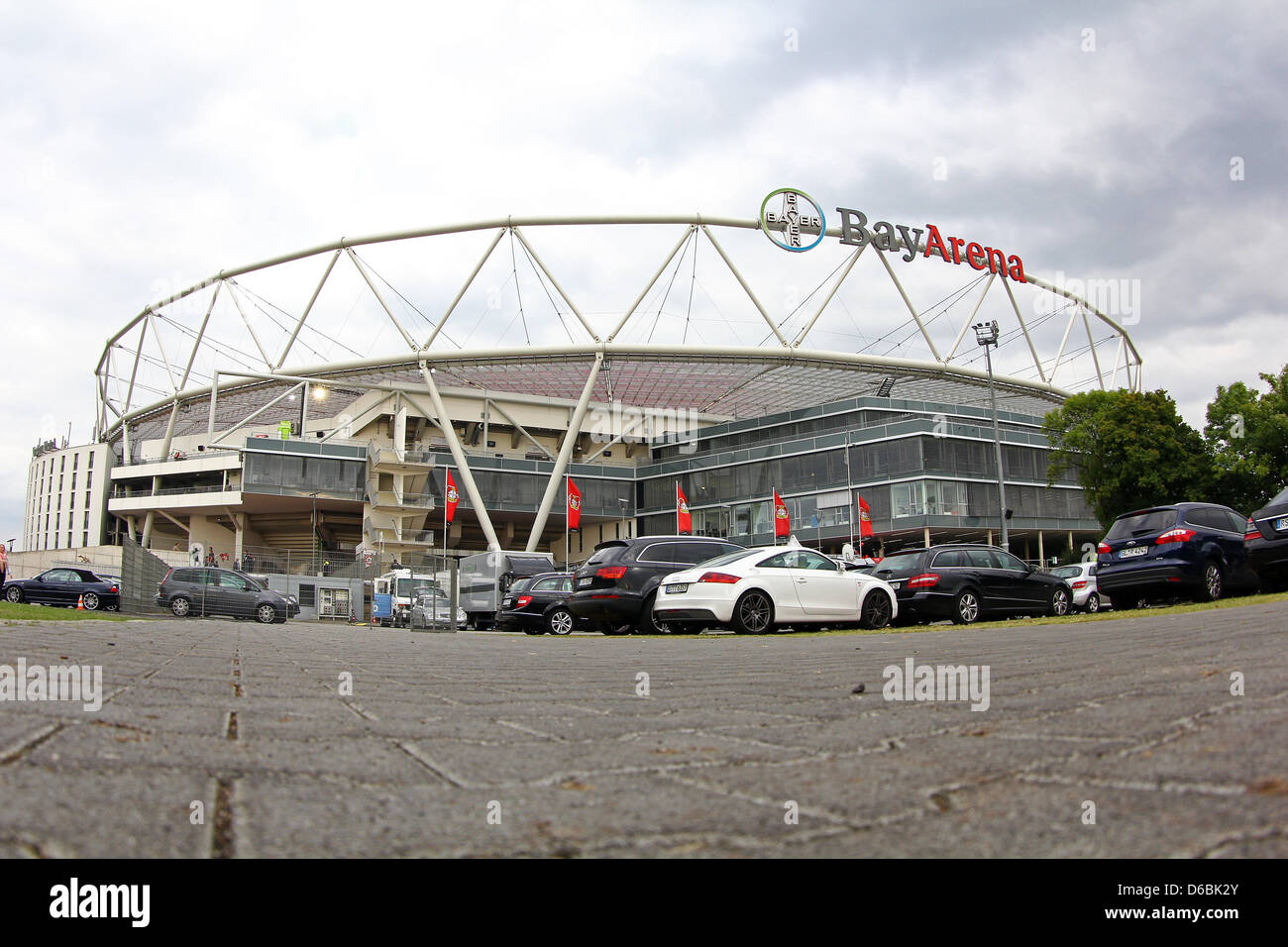 The entrance to the BayArena is pictured prior to the Bundesliga soccer ...